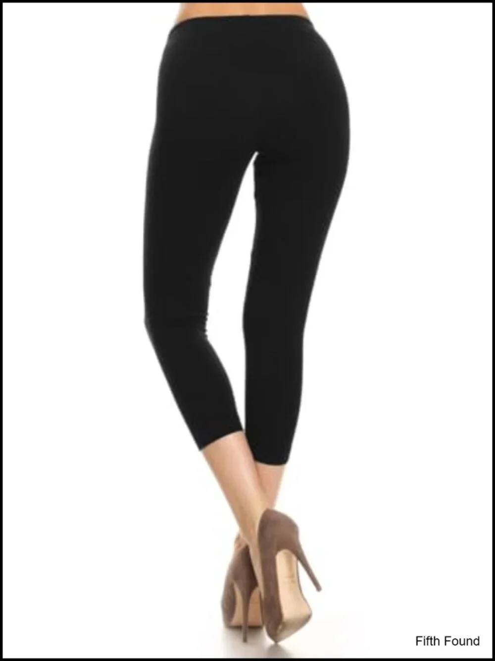 High Waisted Cotton Leggings - Soft Breathable Capri Length - Yoga